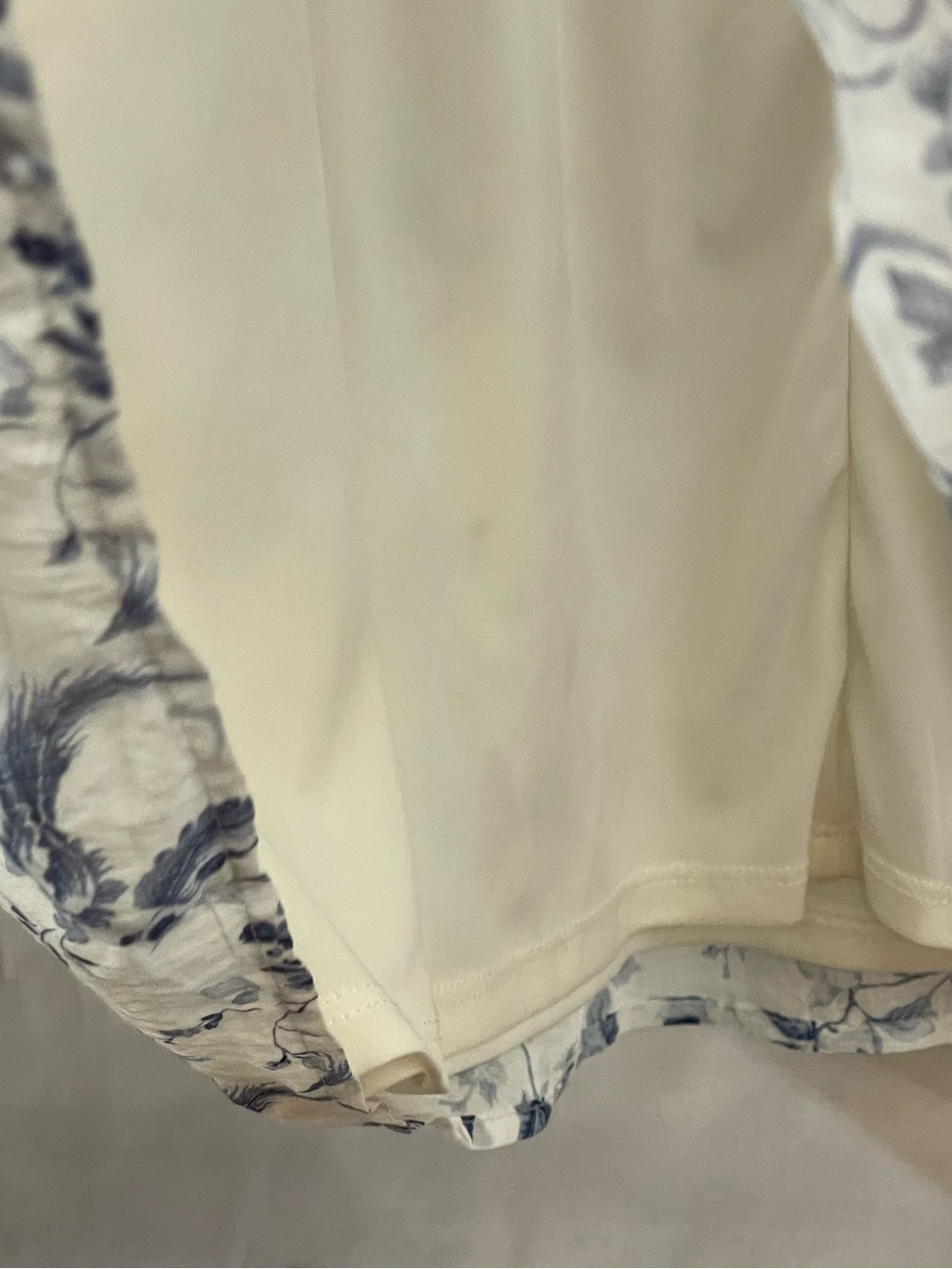 Boho Chic CottageCore Feminine Women's White Blue Floral Tiered Maxi Skirt XL - Picture 11 of 15